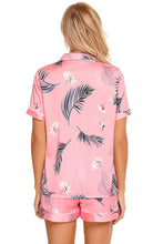 Load image into Gallery viewer, Printed Button Up Short Sleeve Top and Shorts Lounge Set