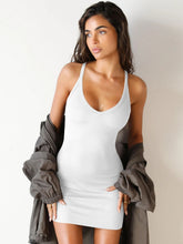 Load image into Gallery viewer, Scoop Neck Wide Strap Mini Dress