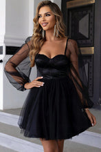 Load image into Gallery viewer, Sweetheart Neck Balloon Sleeve Mini Dress