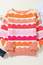 Load image into Gallery viewer, Contrast Boat Neck Long Sleeve Sweater