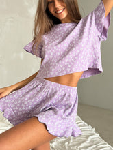 Load image into Gallery viewer, Printed Round Neck Top and Shorts Set