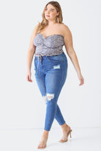 Load image into Gallery viewer, Zenobia Plus Size Drawstring Smocked Floral Tube Top