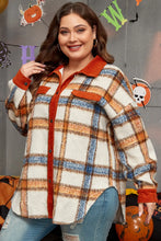 Load image into Gallery viewer, Plus Size Plaid Button Down Jacket