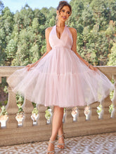 Load image into Gallery viewer, Backless Halter Neck Mini Dress