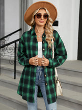 Load image into Gallery viewer, Plaid Collared Neck Long Sleeve Shirt