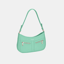 Load image into Gallery viewer, David Jones Front Double Zip Design PU Leather Shoulder Bag