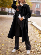 Load image into Gallery viewer, Pocketed Collared Neck Long Sleeve Coat