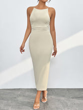 Load image into Gallery viewer, Round Neck Sleeveless Wrap Dress