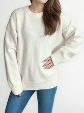 Load image into Gallery viewer, Round Neck Dropped Shoulder Long Sleeve Sweater