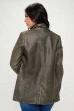 Load image into Gallery viewer, Coalition LA Single-Breasted Vegan Leather Blazer