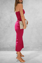Load image into Gallery viewer, Slit Tube Midi Dress