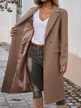 Load image into Gallery viewer, Devine Pocketed Collared Neck Long Sleeve Coat