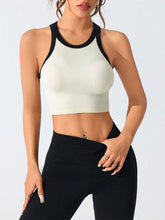 Load image into Gallery viewer, Contrast Trim Round Neck Active Tank