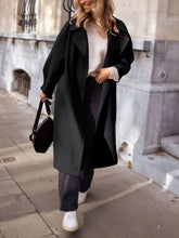 Load image into Gallery viewer, Pocketed Collared Neck Long Sleeve Coat