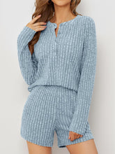 Load image into Gallery viewer, Ribbed Round Neck Top and Shorts Set