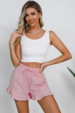 Load image into Gallery viewer, Full Size Drawstring Ruffle Hem Shorts