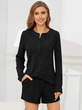 Load image into Gallery viewer, Ribbed Round Neck Top and Shorts Set