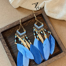 Load image into Gallery viewer, Alloy Rice Bead Dangle Earrings