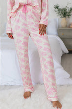 Load image into Gallery viewer, Printed Button Up Long Sleeve Top and Pants Lounge Set
