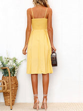 Load image into Gallery viewer, Cutout Smocked Sweetheart Neck Cami Dress