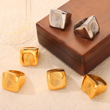 Load image into Gallery viewer, Titanium Steel Fingerprint Signet Ring