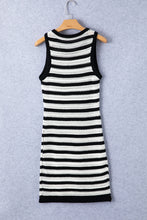Load image into Gallery viewer, Openwork Striped Wide Strap Knit Dress