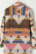 Load image into Gallery viewer, Geometric Button Up Long Sleeve Jacket