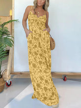 Load image into Gallery viewer, Full Size Printed Spaghetti Strap Wide Leg Jumpsuit