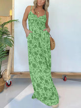 Load image into Gallery viewer, Full Size Printed Spaghetti Strap Wide Leg Jumpsuit