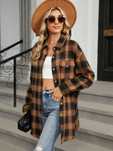 Load image into Gallery viewer, Plaid Collared Neck Long Sleeve Shirt