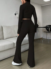 Load image into Gallery viewer, Honey Zip Up Long Sleeve Top and Pants Set