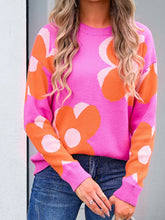 Load image into Gallery viewer, Angel Wings Flower Round Neck Long Sleeve Sweater