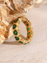 Load image into Gallery viewer, 18K Gold-Plated Inlaid Zircon Ring