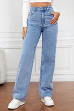 Load image into Gallery viewer, High Waist Straight Jeans
