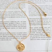 Load image into Gallery viewer, Zircon Titanium Steel Coin Shape Necklace
