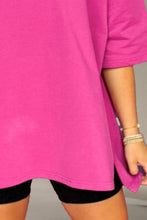 Load image into Gallery viewer, Slit Round Neck Half Sleeve T-Shirt