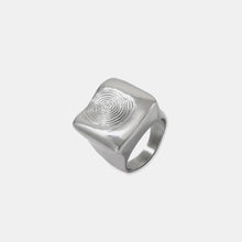 Load image into Gallery viewer, Titanium Steel Fingerprint Signet Ring