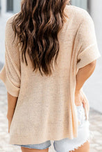 Load image into Gallery viewer, Slit Boat Neck Half Sleeve Knit Top