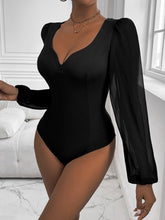 Load image into Gallery viewer, Perfee Sweetheart Neck Long Sleeve Bodysuit