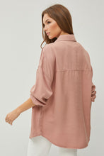 Load image into Gallery viewer, RISEN Full Size Button Up Long Sleeve Denim Shirt