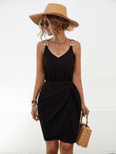 Load image into Gallery viewer, Twisted V-Neck Sleeveless Mini Dress