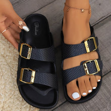 Load image into Gallery viewer, Double Buckle Open Toe Sandals