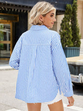 Load image into Gallery viewer, Striped Button Up Long Sleeve Shirt
