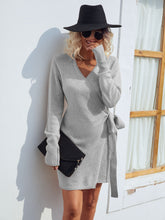 Load image into Gallery viewer, Tied Open Front Long Sleeve Cardigan