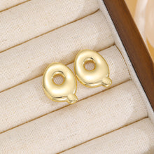 Load image into Gallery viewer, 18K Gold-Plated Bubble Letter Stud Earrings