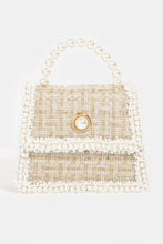 Load image into Gallery viewer, Fame Pearly Trim Woven Handbag