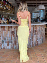 Load image into Gallery viewer, Square Neck Sleeveless Top and Ruched Skirt Set