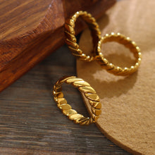 Load image into Gallery viewer, Titanium Steel Gold-Plated Ring