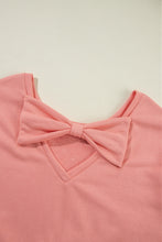 Load image into Gallery viewer, Bow Round Neck Long Sleeve Sweatshirt