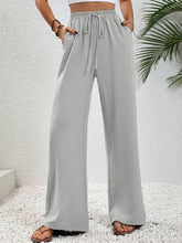 Load image into Gallery viewer, Wide Leg Drawstring Pants